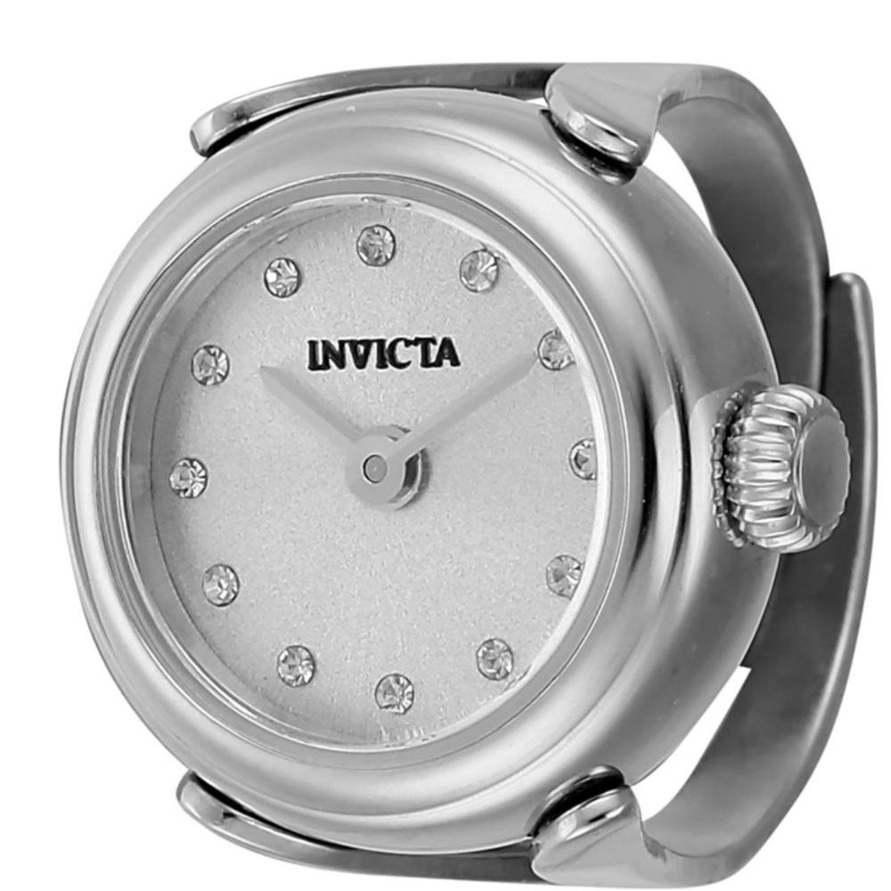 Invicta Silver ring Watch with Crystal Accents retails $495 NIB